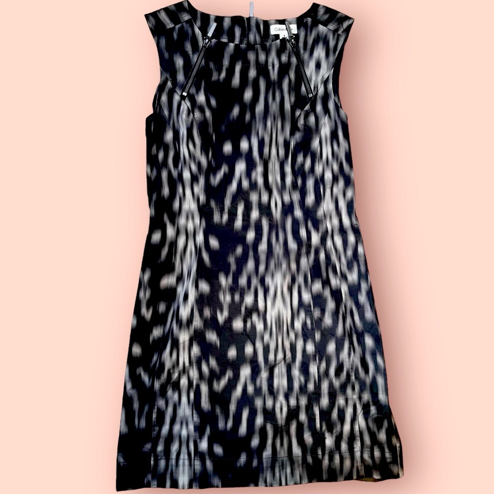 🔥4 for $75🔥 Calvin Klein Sleeveless Dress Fancy Funky Modern Well Made Stretch